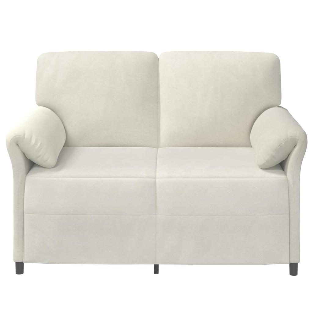 2 Seater Sofa Cream 138 X 83 X 95 Cm Velvet