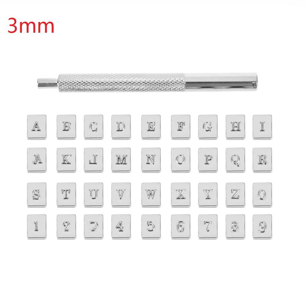 36pcs Steel Alphabet Number Stamp Punch Set for Leather Wood Craft Tools Kit Metal Leather Punch Tools Staming Leathercraft