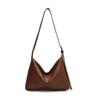 Large Capacity Commuting Bag for Women New Fashion Retro Soft Pitot Bag Autumn and Winter Trendy Broadband Crossbody Bag