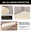 Simple Velvet Sofa Covers Super Soft Sofa Seat Cushion Covers Solid Living Room Stretch Sofa Couch Case Home Decor Washable Pets