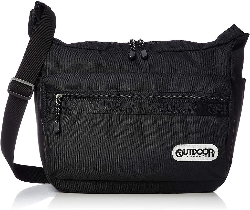 Outdoor Products Shoulder Bag with Logo Heather Diaper Large Capacity Black Tape, Bag, 16L,