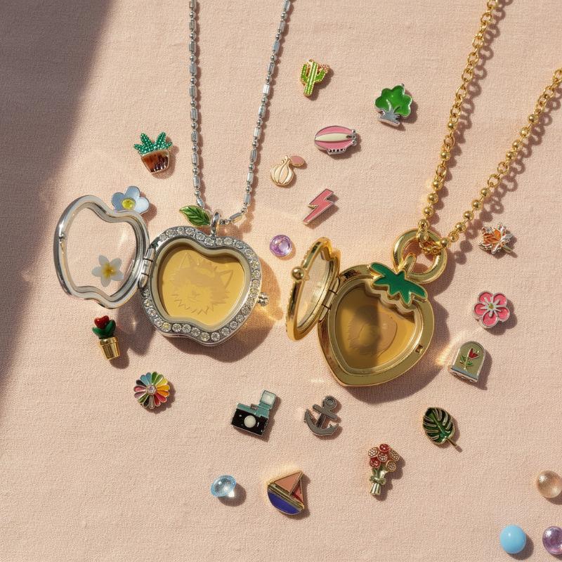 Openable Pendant Necklace Cute Shape Accessories Exquisite Diy Accessories Light Luxury Cute Style Jewelry With Necklace