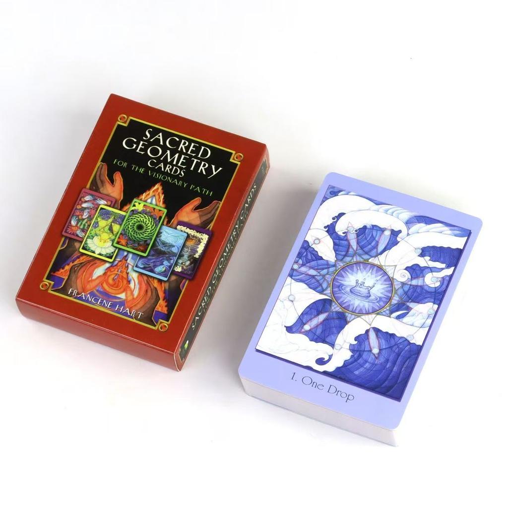 Karty posvátné geometrie pro vizionářskou cestu 10,4*7,3cm 64 ks Oracle karty integrující matematiku, vědu a spiritualitu