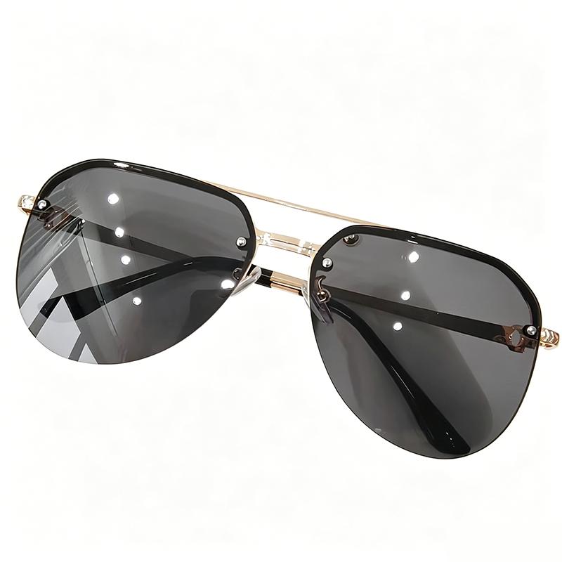 Xiaomi Women Metal Half Frame Double Beam Sunglasses Fashion Outdoor UV400 Sun Protection Shades Trendy Eyewear