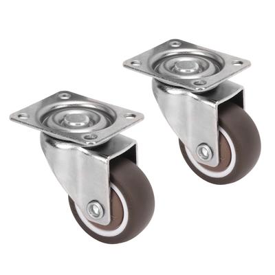 2 Stück Metallrollen 33lb Traglast Rack Verchromung Rutschfest Kratzfest Flexible Schwenkplattenrolle