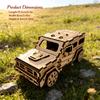 Wooden Off Road Vehicle Puzzle DO-IT-YOURSELF Wooden 3D Off Road Vehicle Assembly Learning Birthday Present Christmas Present