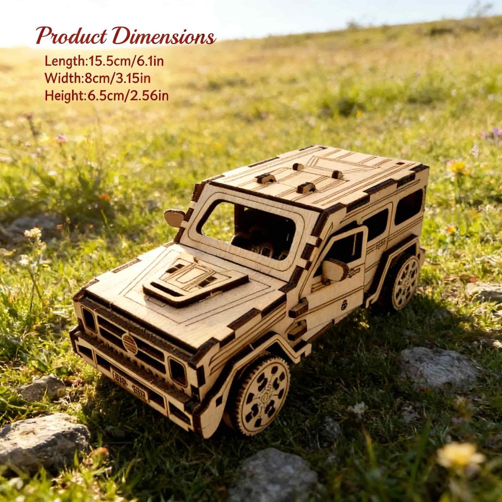 Wooden Off Road Vehicle Puzzle DO-IT-YOURSELF Wooden 3D Off Road Vehicle Assembly Learning Birthday Present Christmas Present