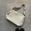 Washed Canvas Messenger Bag Retro Locomotive Messenger Bag Large Capacity Student Class Shoulder Bag Autumn and Winter New Cloth Bag
