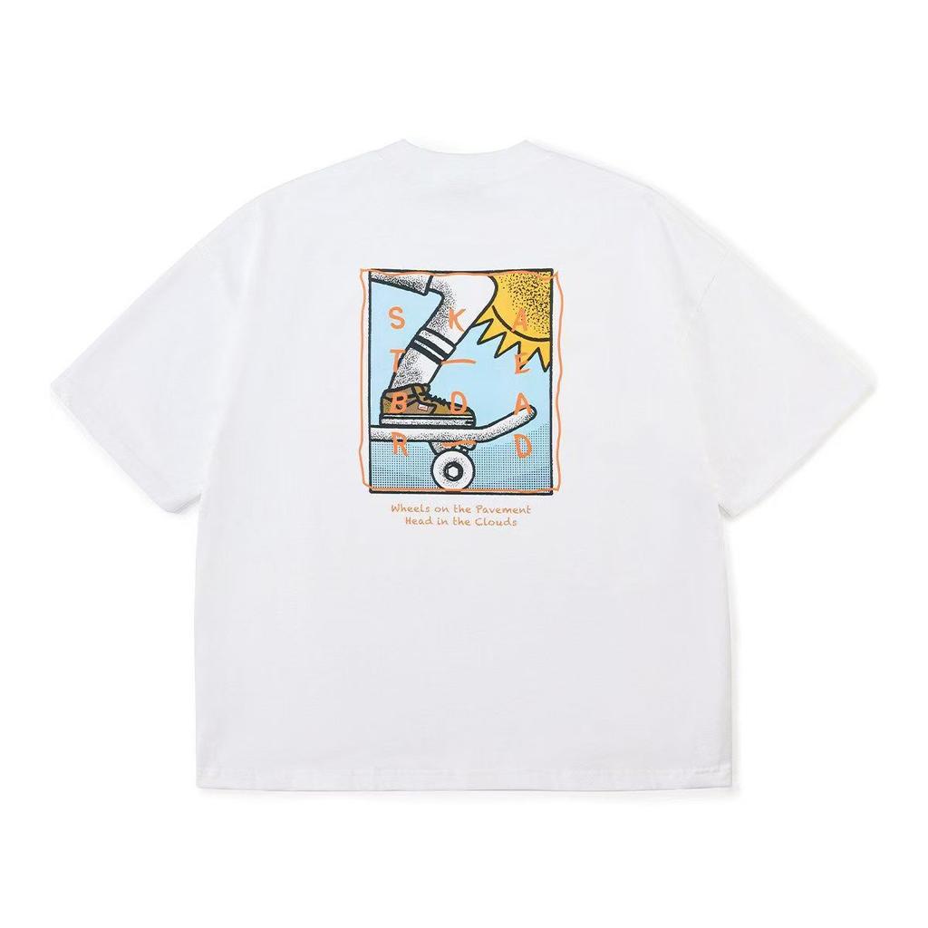 American graffiti skateboarding pattern Womens Tshirt loosefitting summer Womens and woWomens casual shortsleeved shirt
