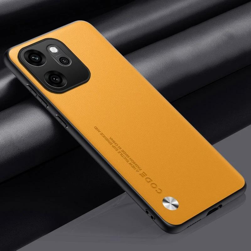 

Чехол EUCAGR из ПУ-кожи для OPPO Reno 14F 5G 14Pro, задняя крышка, матовый силикон, чехол для телефона с полной защитой для OPPO Reno14 F Reno14F For OPPO Reno 14 жёлтый