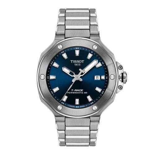 Tissot T-Race Watch with Bracelet and Blue Dial, Officially Imported, Model T1418071104100