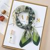 Luxury Spring New Imitated Silk Scarf Women Fashion 70cm Print Square Scarf Soft Satin Headband Shawl Wrap Hijab Foulard Ribbon