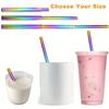 1/3Pcs Reusable Retractable Straws Travel Retractable Straws Stainless Steel Portable Shrinkable Straw Brush Set Metal Straws