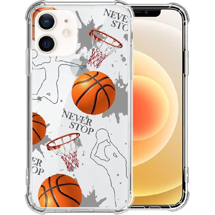 for iPhone 12 Mini Case Clear,TLT Pink Bow Transparent Soft Shockproof Protective Slim Thin Bumper Pattern Design Phone Case
