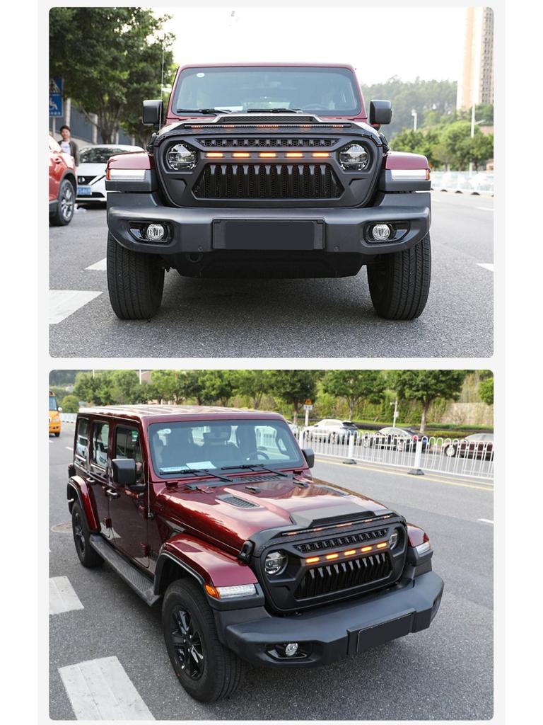Naštvaná mřížka se světly pro 07-23 Wrangler, Renegade, Gladiator Přední úprava