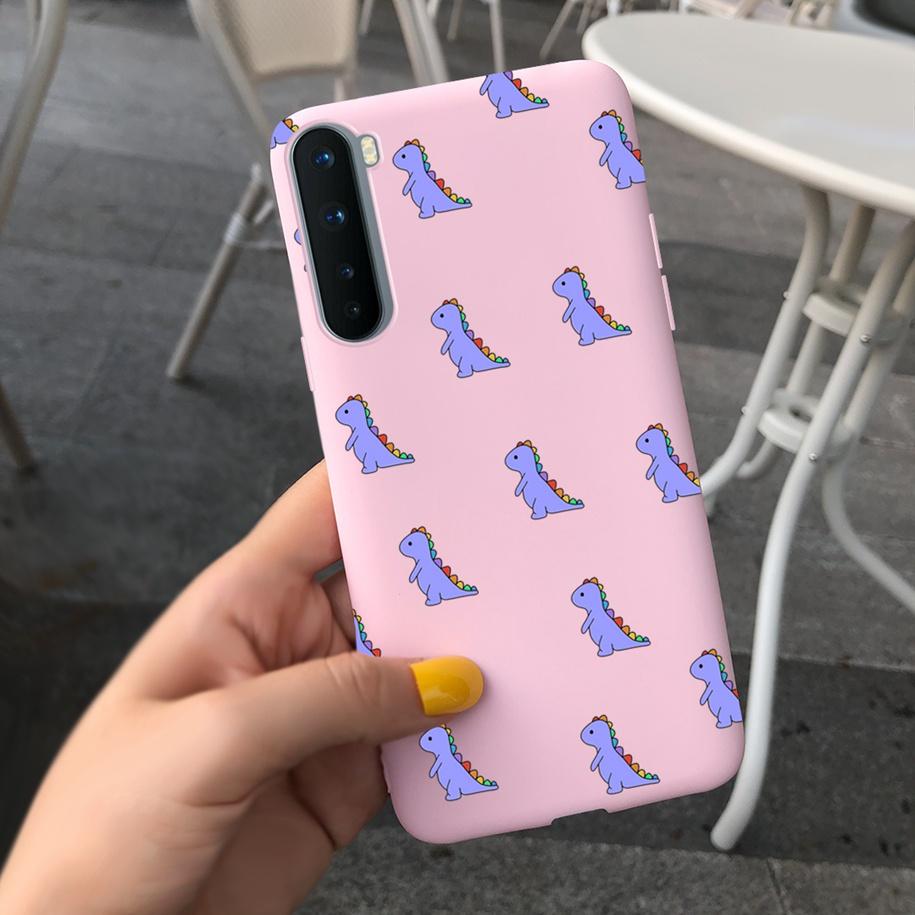 For Phone Case OnePlus Nord Cover Soft Silicone Leopard Flower Butterfly Painted Candy TPU Case For One Plus Nord 1 + Nord Coque