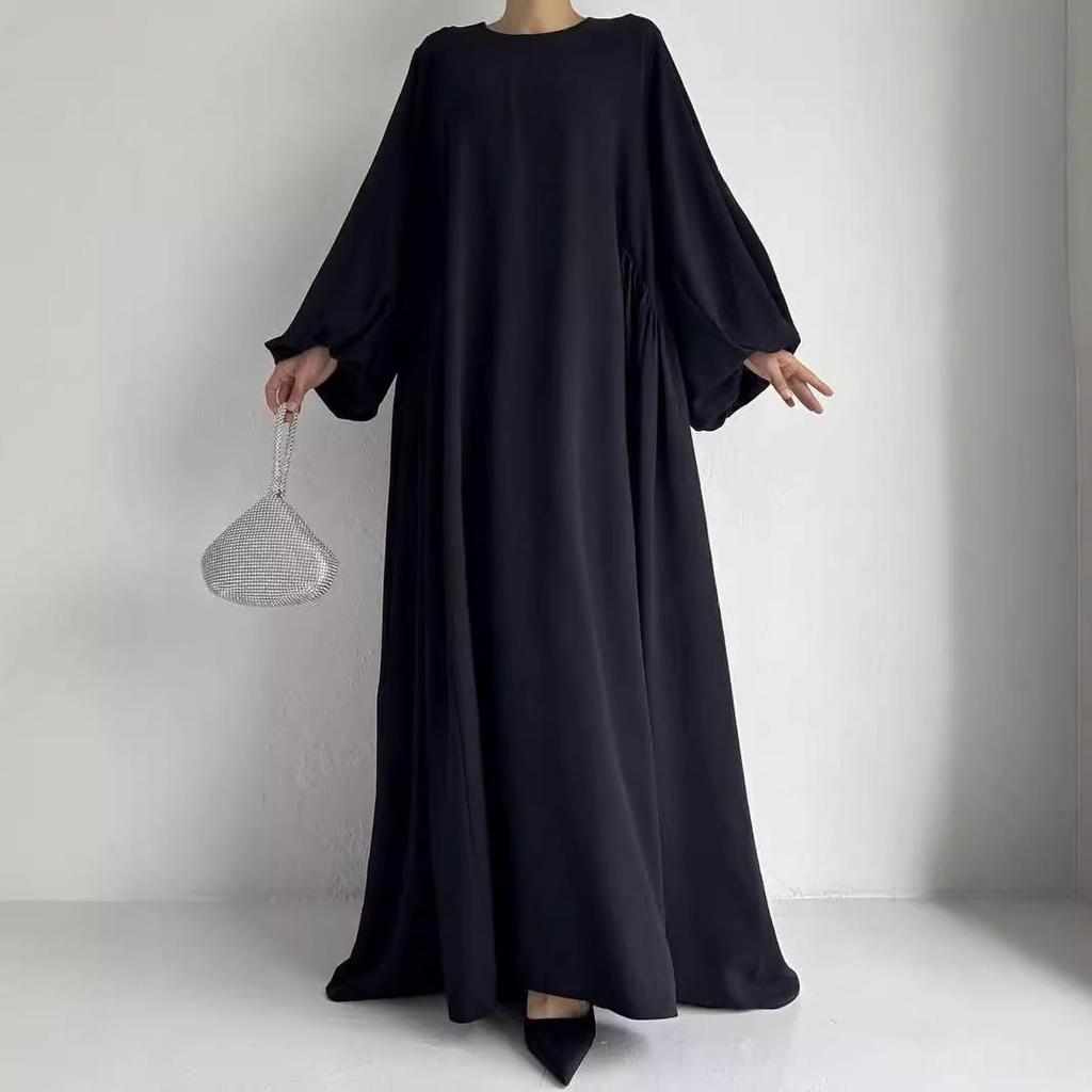 2025 New Middle Eastern Muslim Women's Simple Abaya Dress