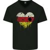 Love Flag North Ossetia Football Mens V-Neck Cotton T-Shirt