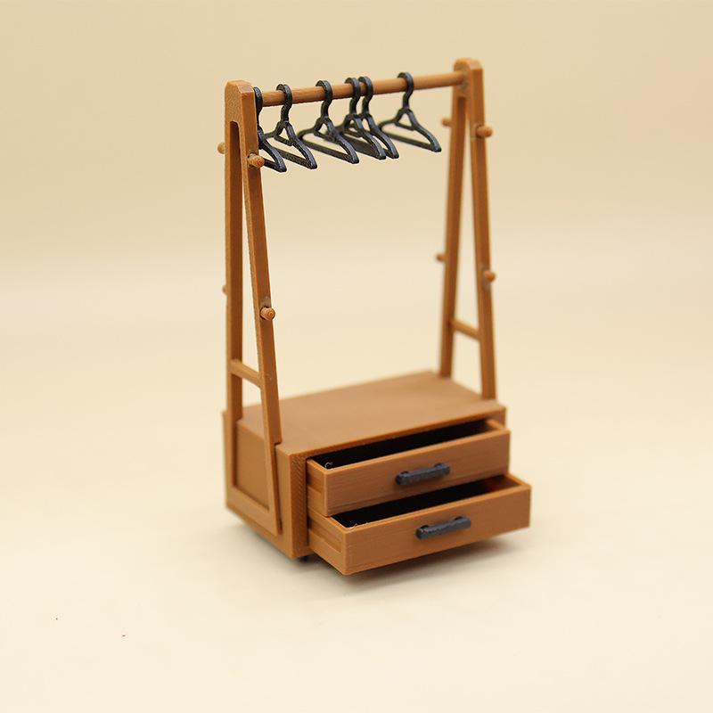 1 Set Dollhouse Models Mini Hanger Miniature Furniture Dry Rack Apparel Hangers Dollhouse Accessory