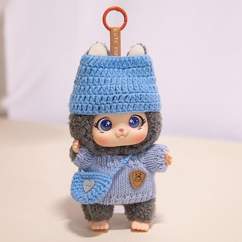 New Style Adorable Family Animal 2.0 Plush Toy Multiple Style To Match Clothes DIY Doll Vinyl Pvc Face Pendant Keychian Kid Gift