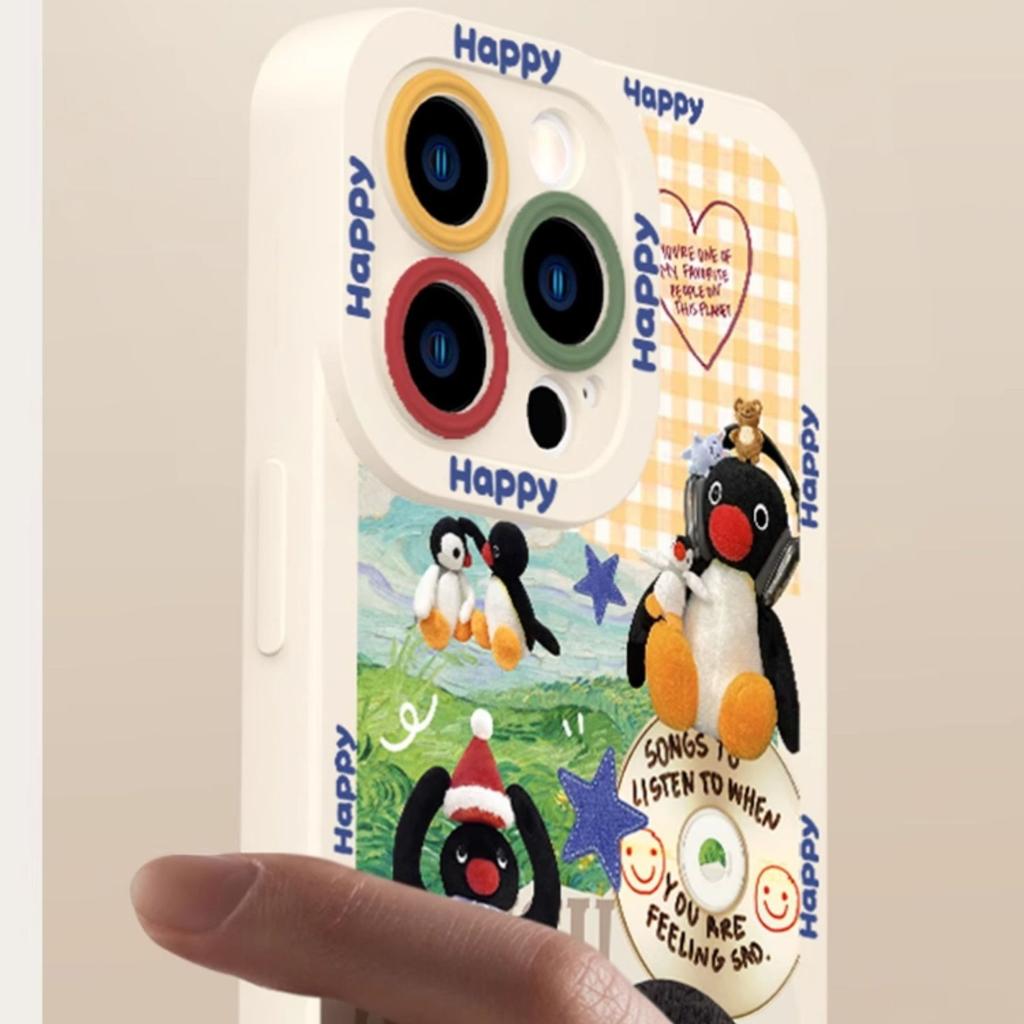 Collage Penguin for Apple 16 Mobile Phone Case for IPhone16 New Pro Cute 14 Cartoon Max Female 13