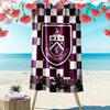 Name Custom Burnley FC Print Beach Towel, Large Soft Quick Dry Towel for Beach Camping Swimming