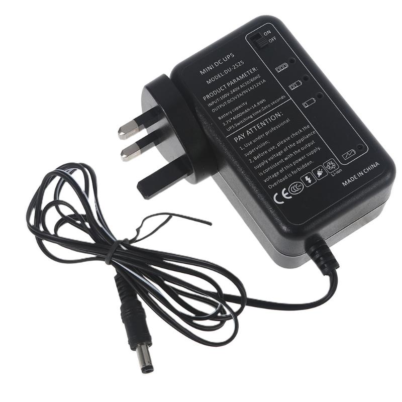 Rechargeable 4000mAh 5V 9V 12V 1A UPS Backup Power Supply Adapter 5.5x2.1mm Output for Wireless Router IP Camera
