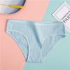 FINETOO Cotton Women's Briefs Solid Color Long Johns M-XL Mm Soft Briefs Girls Striped Underwear Comfortable Panties Women's Underwear