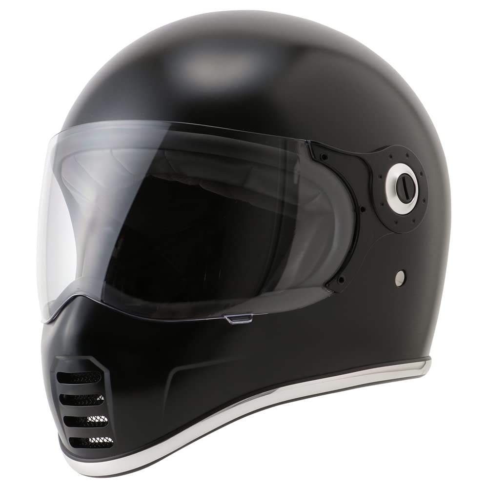 

RIDEZ XX Full Face Matte Size M Motorcycle Helmet with Standard Clear Streamlined Design Helmet, Black, (57-58cm), Shield, Neo-Classic