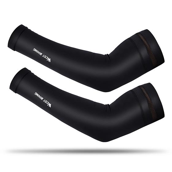 WEST BIKING Ice Silk Arm Sleeves UPF 50+ Sun Protection Moisture-Wicking Breathable Bicycle Sleeves Cycling Running Fishing Gear