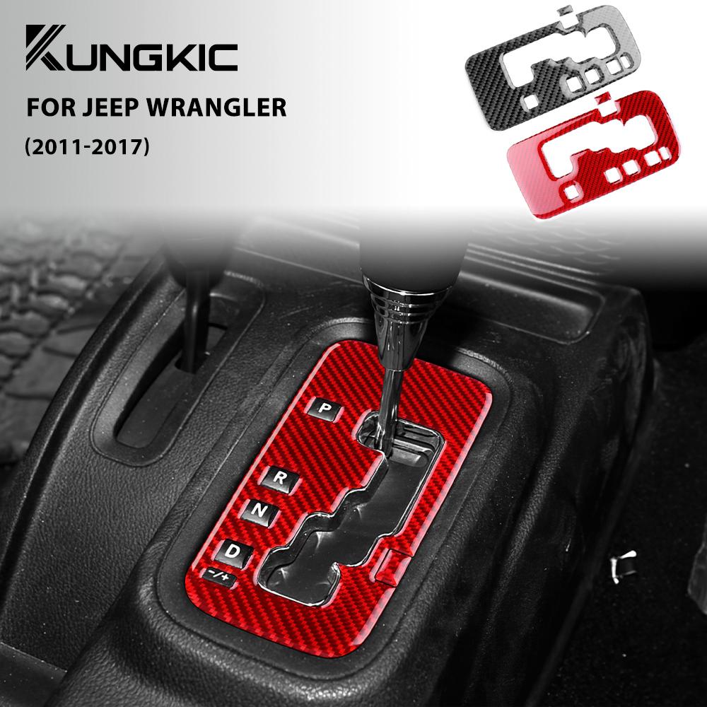Carbon Fiber Style Gear Shift Collar Trim for Jeep Wrangler JK JKU 2011-2017