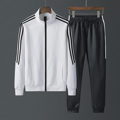 Trendiger Unisex-Sportanzug: Strickjacke und Sweatshirt mit Stehkragen, ideal für Frühling/Herbst, zweiteiliges Set, individuell anpassbar.