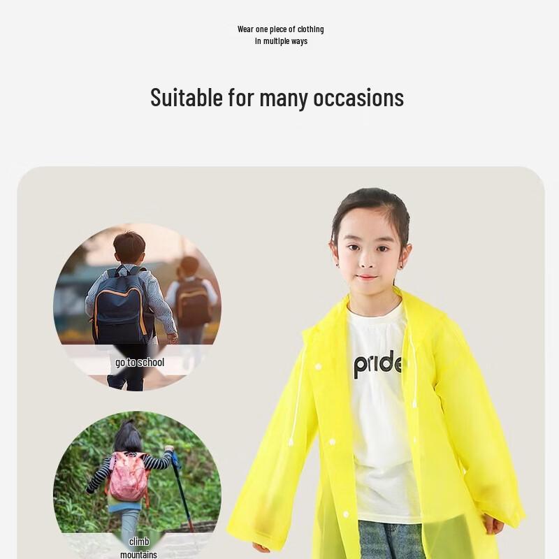 Children's Portable EVA Transparent Raincoat