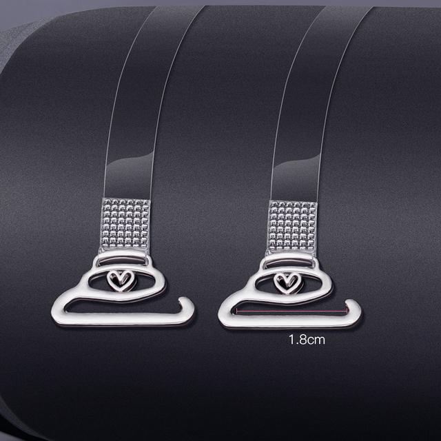 2pcs Transparent Invisible Bra Straps Detachable Adjustable Silicone Shoulder Strap Women Belt Intimates Accessories