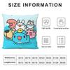 B-Bugcat Capoos Cute Cushion Cover Pillowcase Ultra Soft Skin Friendly Fabric Cloud Like Comfort & Concealed Zipper