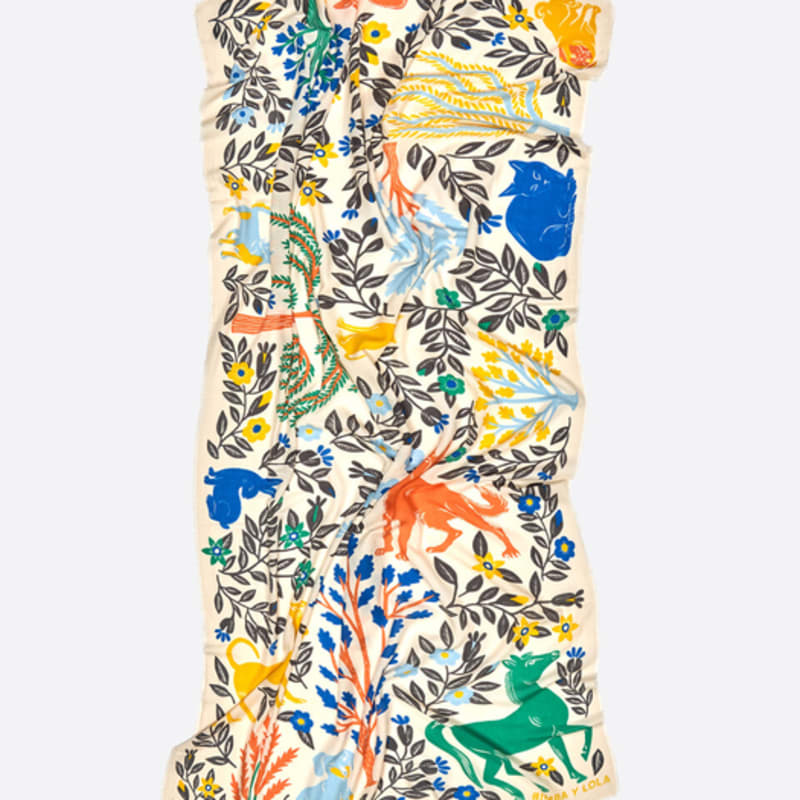 BIMBA Y LOLA Vegetation Animal Sand Shawl B256AII005BEF