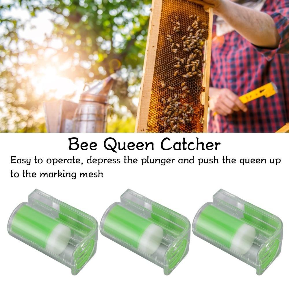 3Pcs Durable Bee Queen Marker Cage Plastic Bee Queen Marking Catcher Tagging Queen Bees