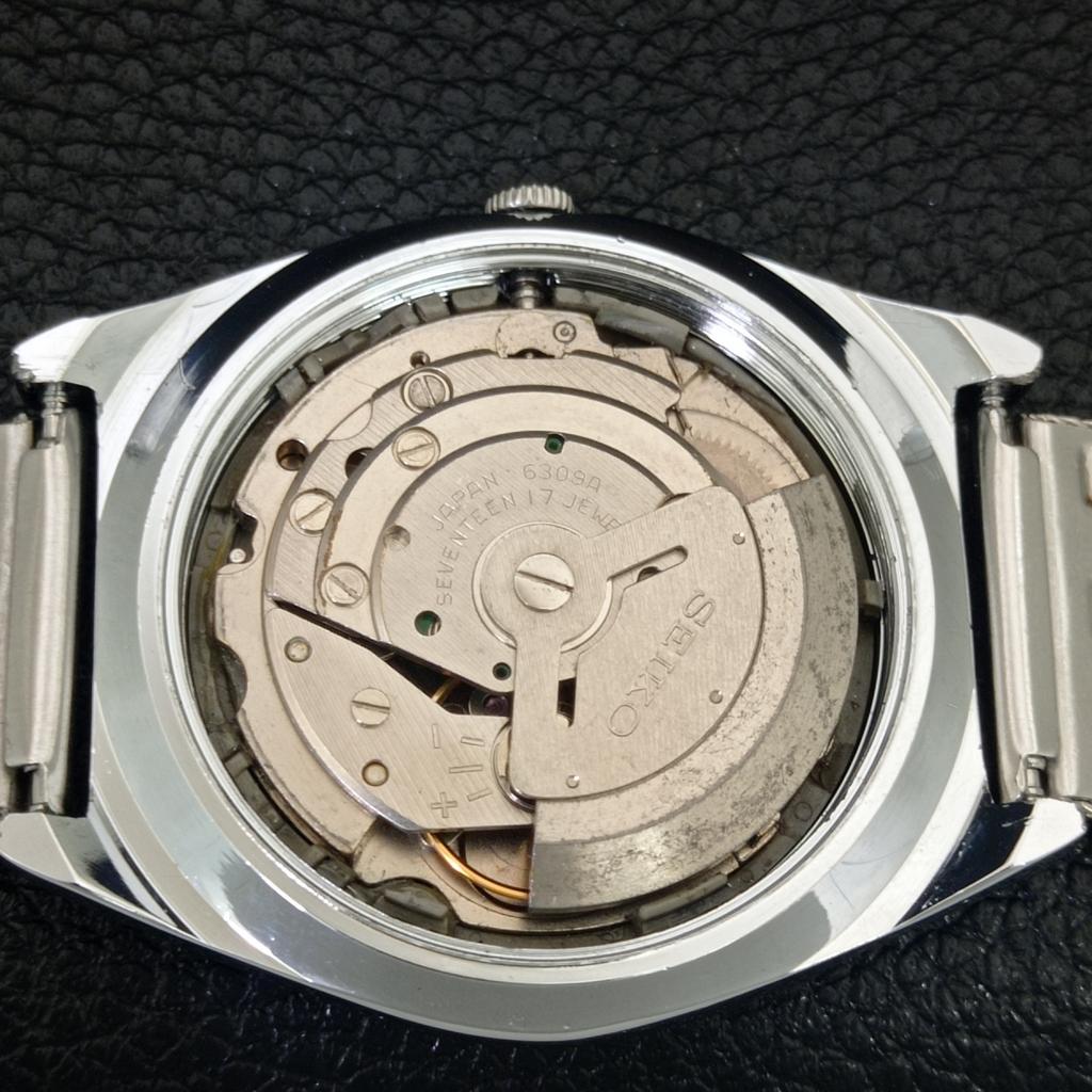 REFURBISHED SEIKO 5 AUTOMATIC 6309A JAPAN MENS VINTAGE SILVER WATCH a442575-1