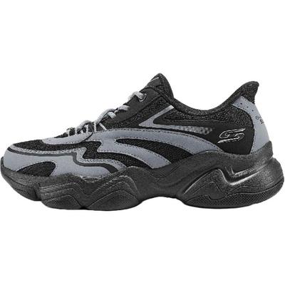 Slip-Ins Sport Lifestyle Series Fashion Comfortable Shock Absorbing Breathable Low-Top Dad Shoes Women Sneakers Black Gray 117687-BKGY