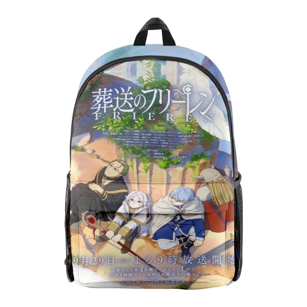Cartone Animato Novità Giovanile Frieren Zaino Scolastico per Studenti Zaini per Quaderni Stampa 3D Oxford Impermeabile Ragazzi/Ragazze Divertenti Borse da Viaggio