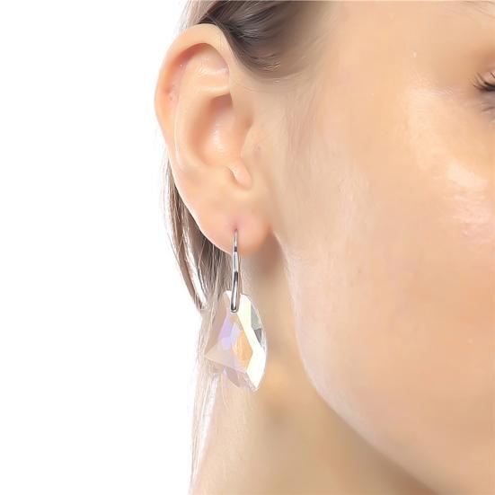 Hook Earrings Irregular Cut Rhinestone Dangle Women Piercing Earrings Jewelry for Party