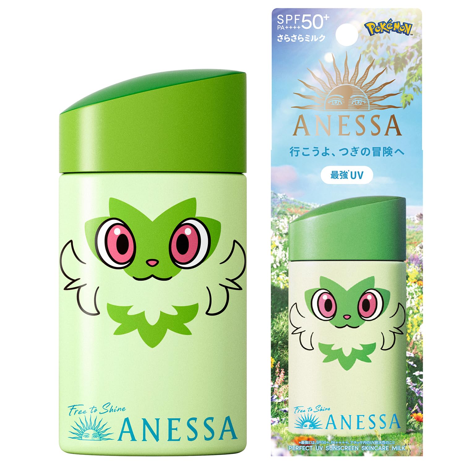 

ANESSA [Выпущено в апреле 2013 г.] Perfect UV Skin Care Milk NA «Лимитированная упаковка с коллаборацией Pokémon» (Няоха) Фруктово-цветочный аромат 60 мл