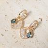 1 Pair Fashion Square Zirconia Dangle Earrings for Women Jewelry Wedding Party Accessories