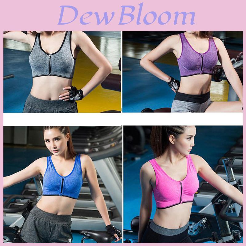 Seamless Shockproof Zipped Padded Running Yoga Bra For Ultimate Comfort And Support