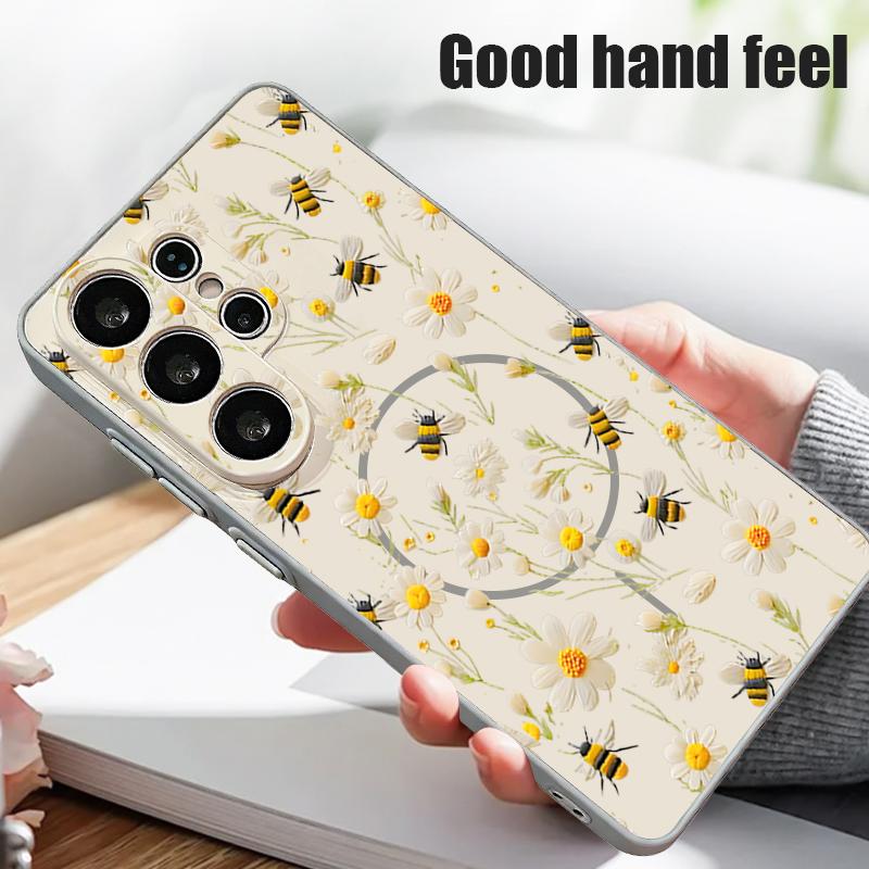 Lotus Sunflowers Pattern Case For Samsung Galaxy S26 Ultra S25 Edge S24 Plus S23 FE S22 A17 A54 A55 A56 A57 5G Magnetic For Magsafe Matte Cover