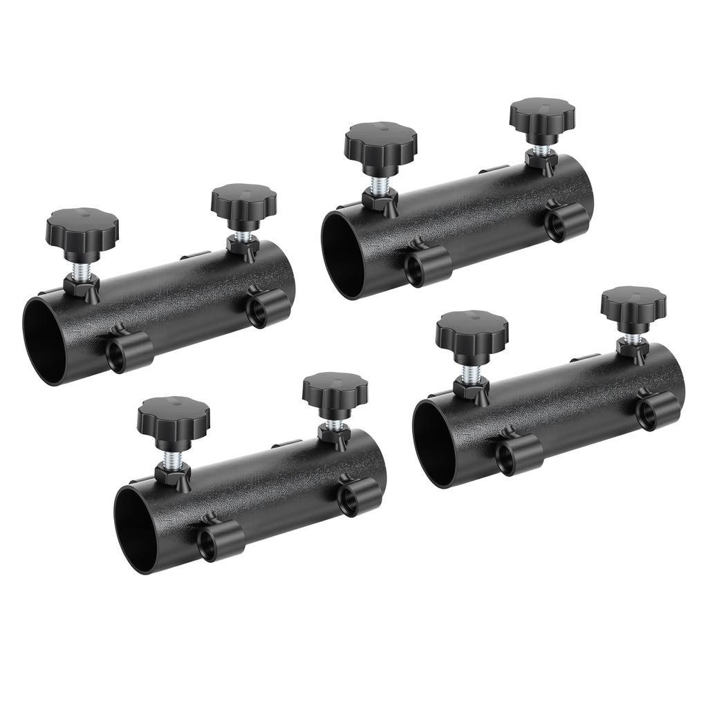4pcs Camping Tent Rod Holders Windproof Awning Rod Holder Portable Tent Fixed Tube Pole Stands for Fishing Hiking