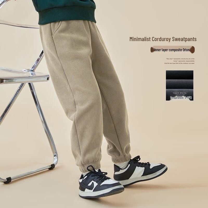 Boys Warm Corduroy Fleece-lined Pants 120