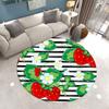 Round Carpet Family Living Room Strawberry Print Floor MATS Bedroom Kitchen Non-slip Carpet Doormats Room Decor Home Decor