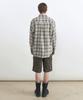 INSILENCE Garment-Dyed Bermuda Shorts Brown