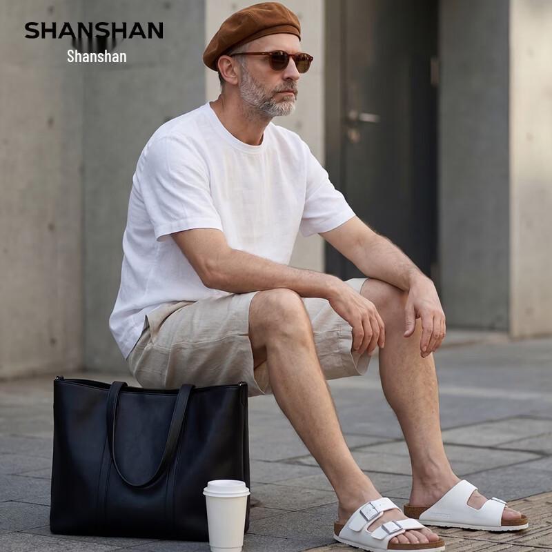 SHANSHAN Men s 100% Linen Short-Sleeve T-Shirt & Shorts Set 3XL